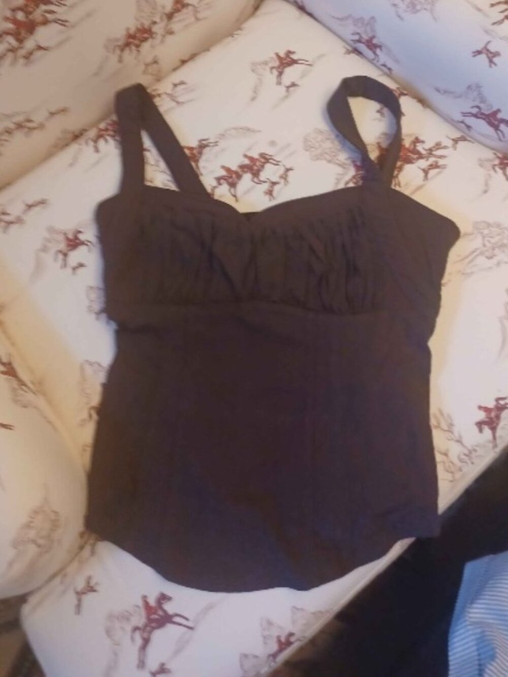Free People dark brown corset style top NWT, size large